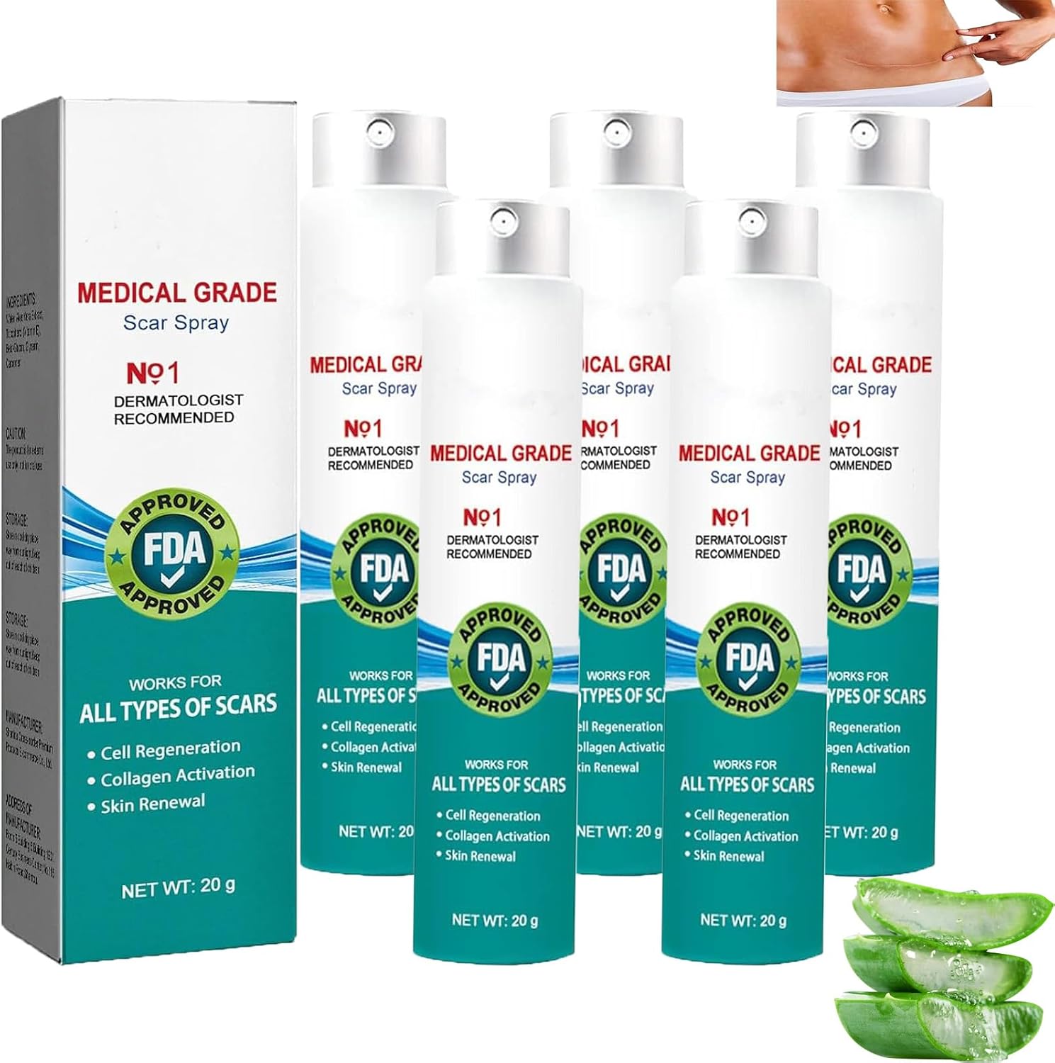 Spray para cicatrices