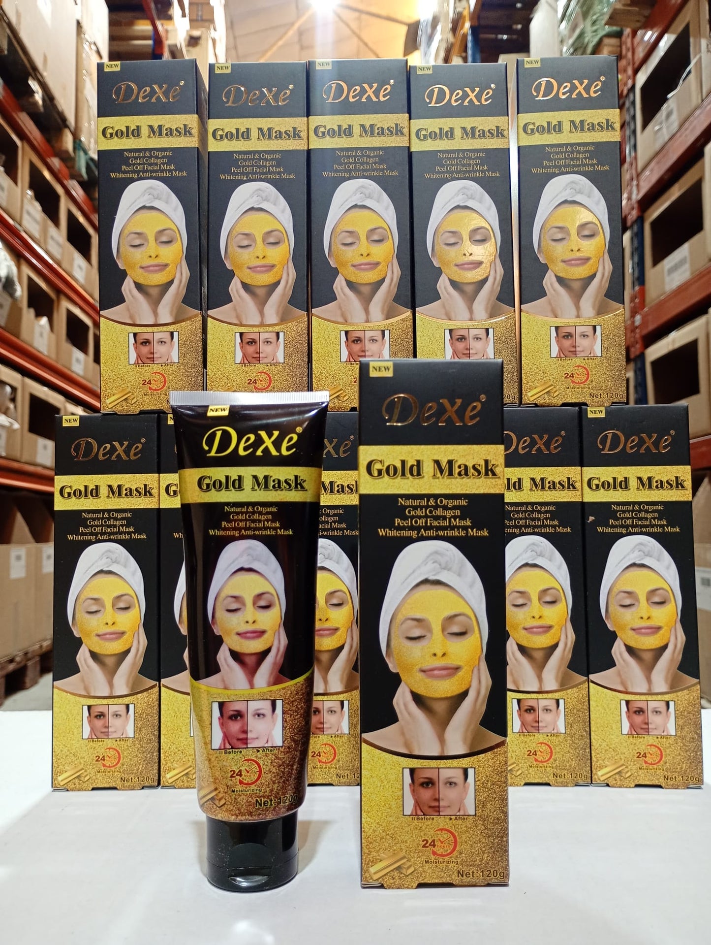 Mascarilla Facial de Oro y Colágeno - Efecto Iluminador, Anti edad e Hidratación 24 Horas - additional image 7